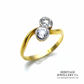 Old Cut Diamond Crossover Ring