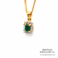 Emerald and Diamond Pendant Necklace (18ct gold)