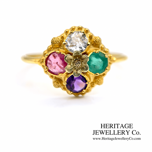 RESERVED - Antique Gold Sentimental Ring