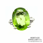 RESERVED - Peridot and Diamond Dress Ring (Platinum)