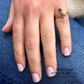 Art Nouveau Red and Green Garnet Ring