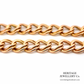 Antique Gold Double Curb Bracelet with Heart Padlock (13.8g 9ct gold)
