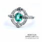Emerald & Diamond Cluster Ring