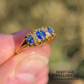 Antique Sapphire & Diamond 5-Stone Ring