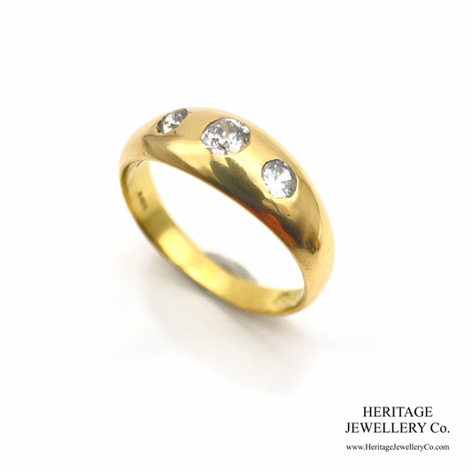 Antique 3-Stone Diamond Gypsy Ring