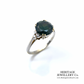 Green Sapphire and Diamond Ring