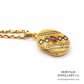Antique French Gold, Garnet and Enamel Locket (18ct gold)