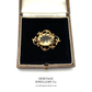 Large Gold & Oval Citrine Brooch