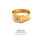 Engraved Diamond Gypsy Ring