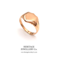 Antique Rose Gold Shield Signet Ring