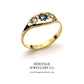 Antique Sapphire and Diamond Gypsy Ring (c. 1890-1900)