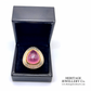 Cabochon Pink Tourmaline and Diamond Ring