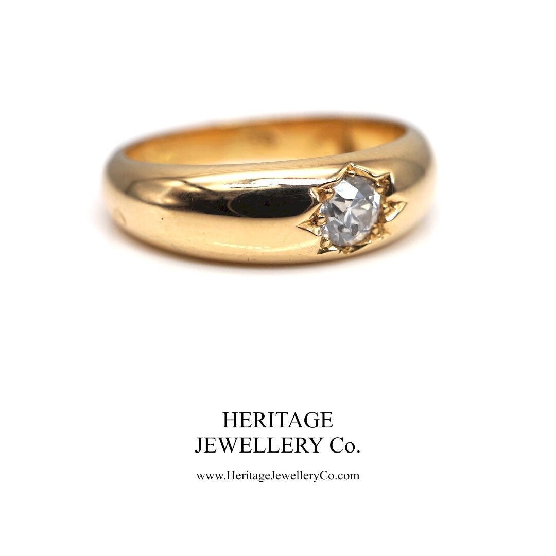 Antique Diamond Gypsy Ring (18ct gold; c.1917)