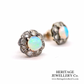Art Deco Opal & Diamond Earrings