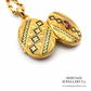 Antique French Gold, Garnet and Enamel Locket (18ct gold)