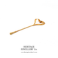 Tiffany Open Heart Gold Pin Brooch (by Elsa Peretti)