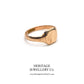 Antique Rose Gold Square Signet Ring (c. 1915)