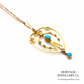 Edwardian Turquoise & Pearl Pendant and Chain (9ct)