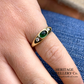 Vintage Emerald and Diamond Gypsy Ring