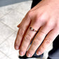 Antique Ruby and Diamond Half-Hoop Ring