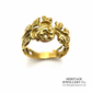 Antique French Floral Gold Band
