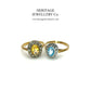 Vintage Citrine and Diamond Cluster Ring
