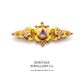 Edwardian Diamond, Ruby & Sapphire Brooch (c.1905)