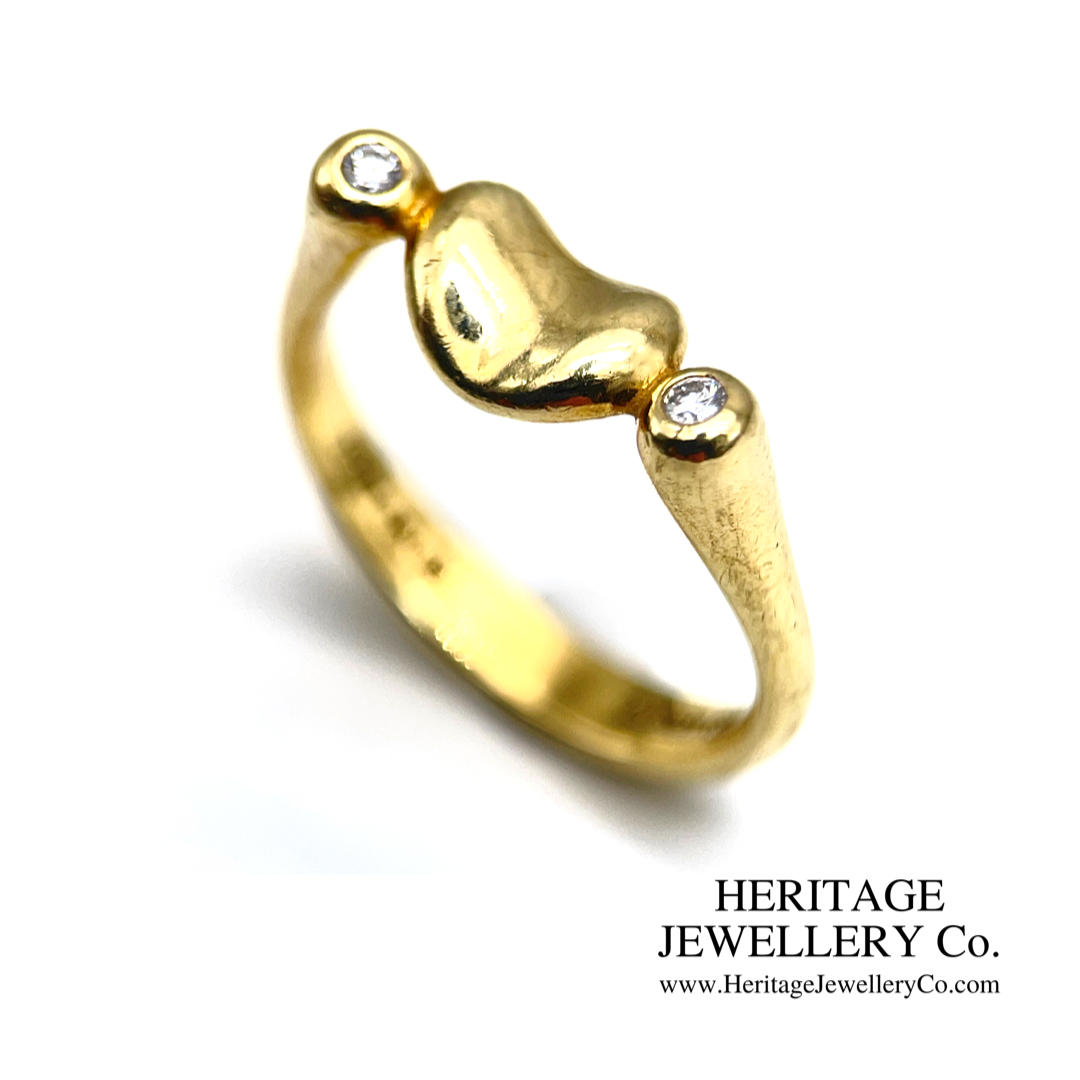 Tiffany Diamond Heart / Bean Ring (18ct gold)