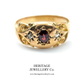 Edwardian Garnet and Diamond Gypsy Ring