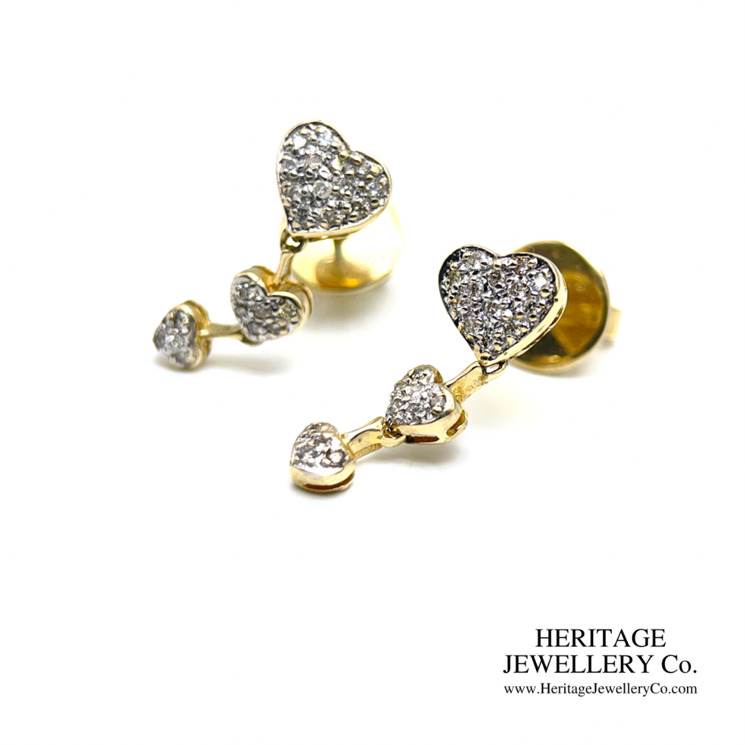 Diamond Heart Earrings
