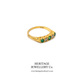 Antique Carved Emerald & Diamond Ring (18ct)