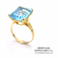 Fine Aquamarine Dress Ring (18ct gold)