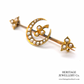 Antique Pearl and Gold Crescent Brooch (15ct; c.1880)