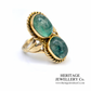 Edwardian Double Cabochon Emerald Ring