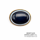 Victorian Banded Agate Brooch with Gold Mount