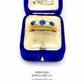 Antique Gold, Sapphire and Diamond 5-stone Ring