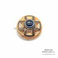 Antique Gold, Enamel and Banded Agate Brooch (9ct gold)