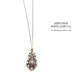 Antique Rose Diamond Pendant with White Gold Chain