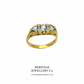 Aquamarine and Diamond 7-stone Ring