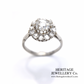 French Rose Cut Diamond Cluster Ring