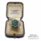 Cabochon Emerald and Rose Diamond Ring
