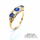 Antique Sapphire and Diamond 5-Stone Ring