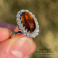 Antique Citrine and Diamond Cluster Ring