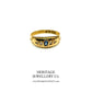 Antique Sapphire and Diamond Gypsy Ring (c. 1899)