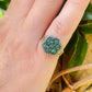 Cabochon Emerald and Rose Diamond Ring