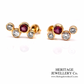 Pink Tourmaline & Diamond Stud Earrings