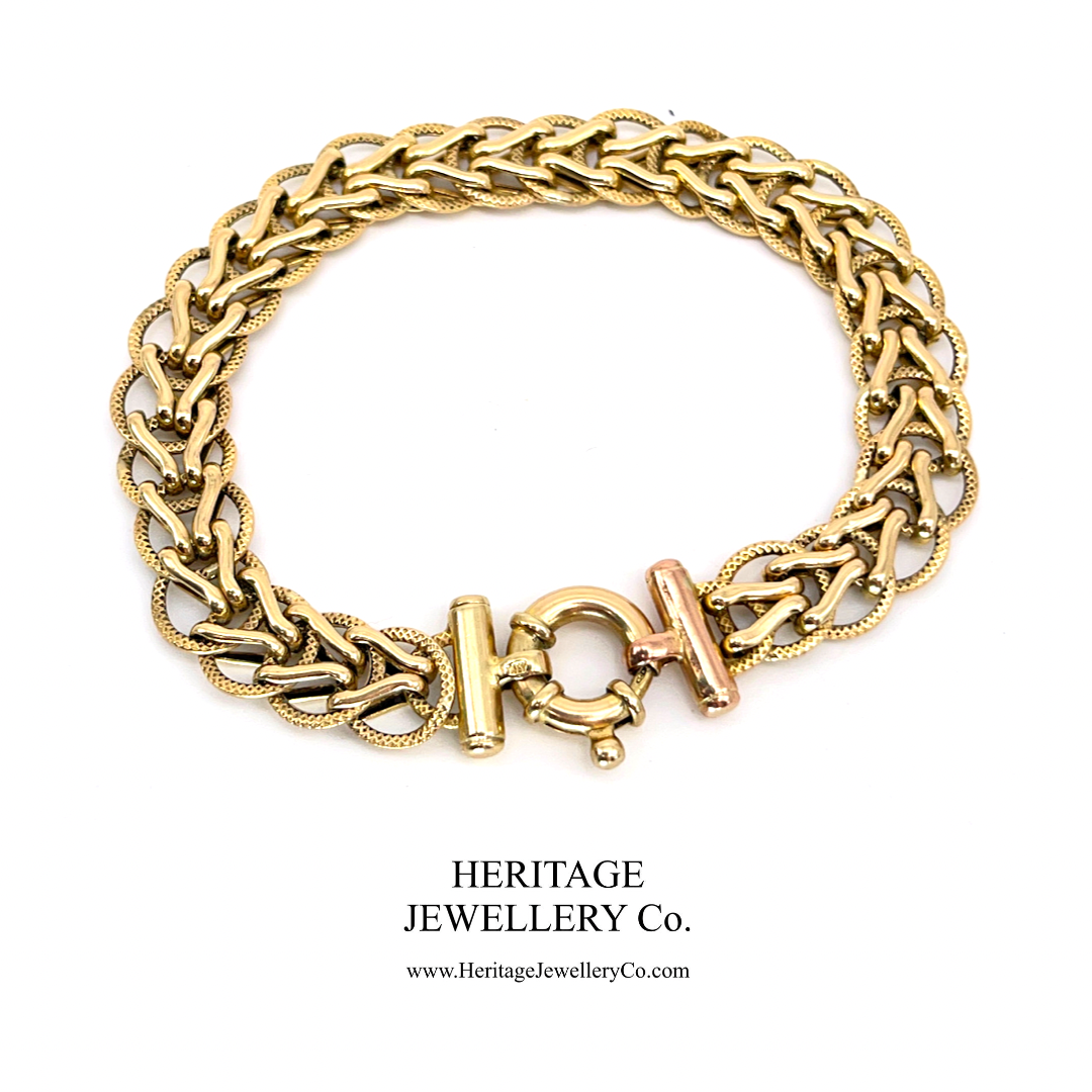 Antique Gold Fancy Link Bracelet