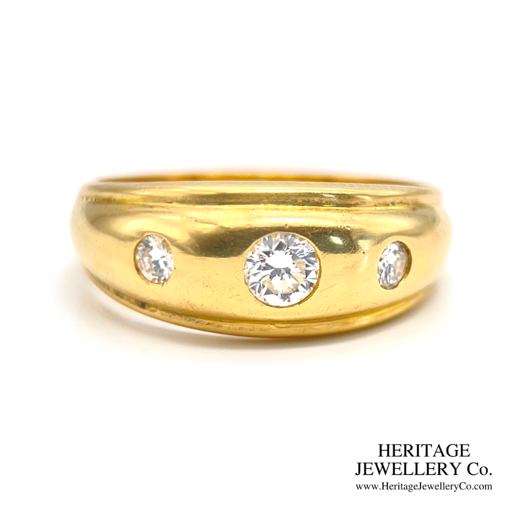 Diamond 3-Stone Gypsy Ring