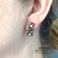 Coloured Diamond with Black & White Gold Earrings