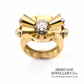 French Diamond Odeonesque Retro Ring